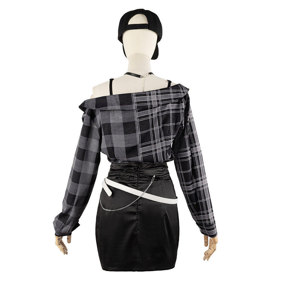 Project Sekai Kohane Azusawa Anime Cosplay Women's Bodycon Short Skirt Set - Halloweez