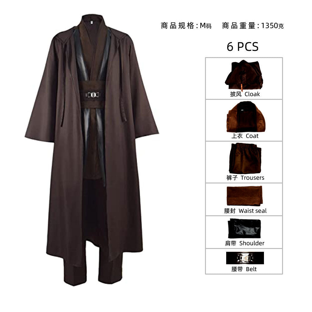 Obi-Wan Kenobi Star Wars Cosplay Costume for Halloween and Jedi Role Play - Halloweez