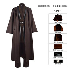 Obi-Wan Kenobi Star Wars Cosplay Costume for Halloween and Jedi Role Play - Halloweez