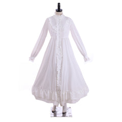 Elegant Halloweez White Ball Gown - Vintage Victorian & Medieval Baroque Inspired