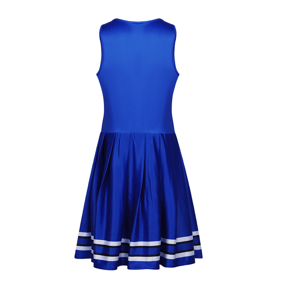 Football Cheerleader Dance Performance Dress with Socks - Sports Cheerleading Stage Costume - Halloweez