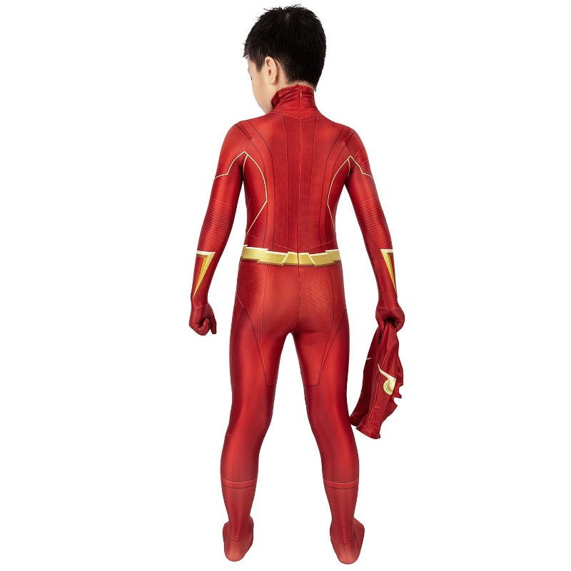 Halloweez Kids Flash Season 6 Barry Allen Cosplay Jumpsuit Body Costume