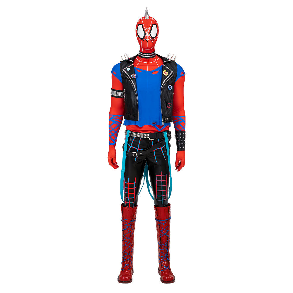 Halloweez Spider-Punk Hobart Brown Costume Set | Spider-Man Across the Spider-Verse Cosplay