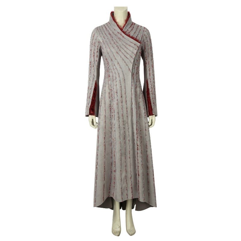Halloweez Daenerys Targaryen Cosplay Costume - Women's Elegant Long Sleeve Dress with Brooch for Special Events - Halloweez