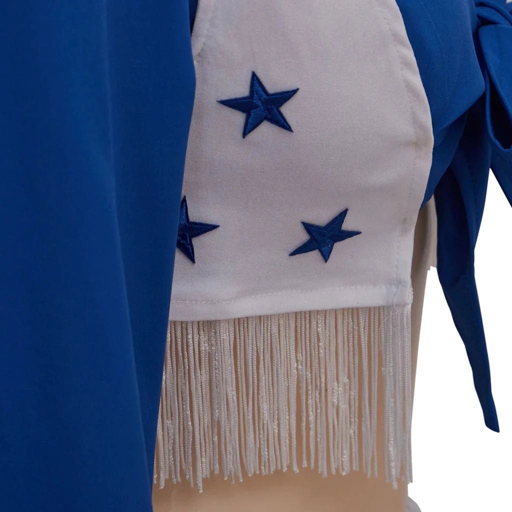Halloweez Dallas Cowboy Cheerleader Costume - High School Cheerleading Cosplay Sexy Blue and White Set - Halloweez