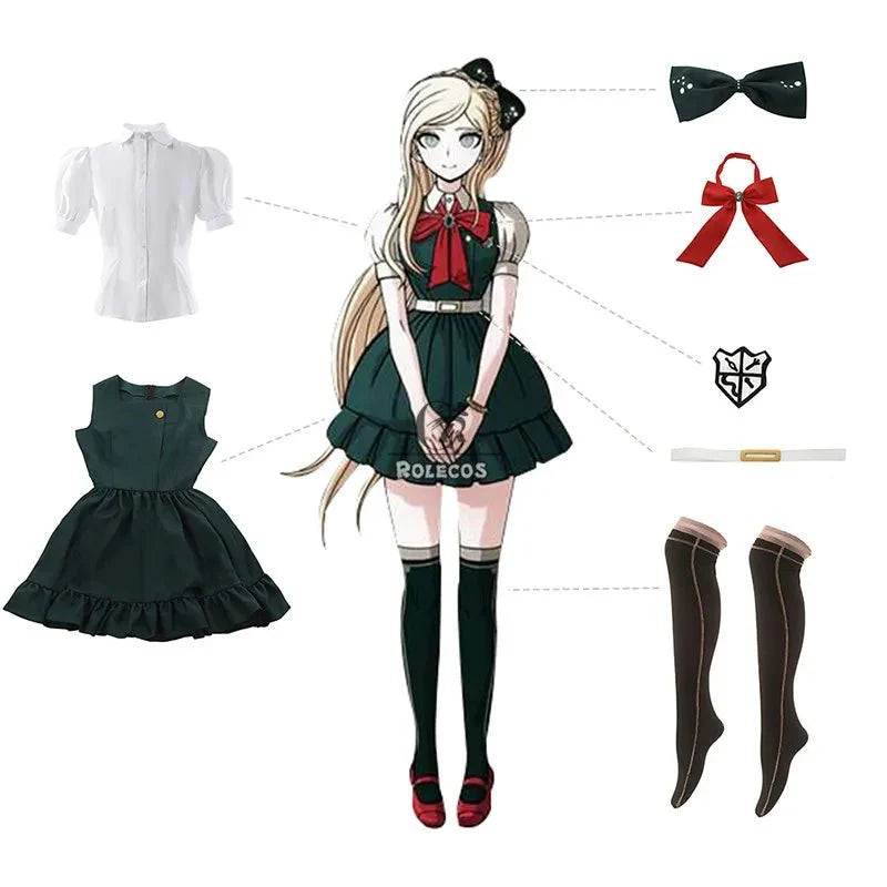 Danganronpa Nevermind Cosplay Costume Danganronpa 2 Anime Cosplay Costume Game Women School Uniform Halloween Outfit - Coscosmos