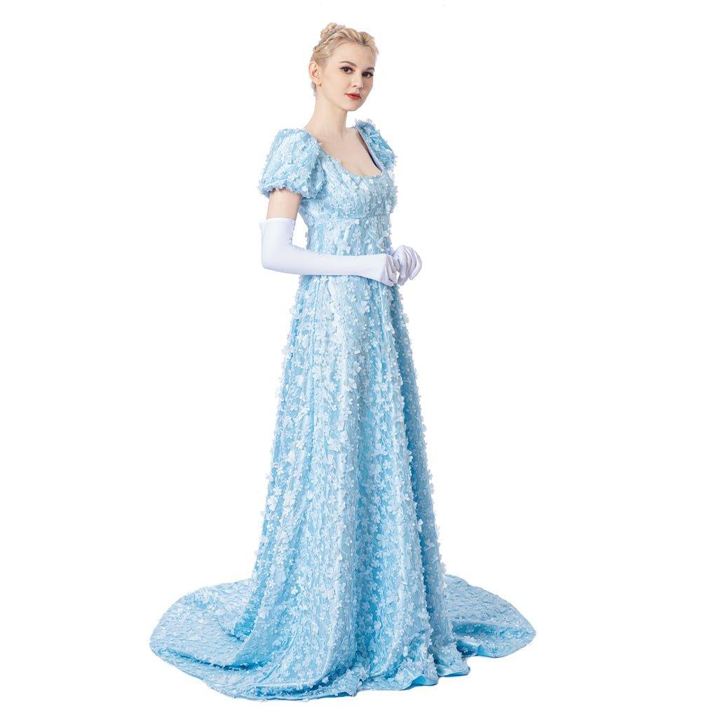 Daphne Cosplay Blue Dress - Regency Elegance Meets Victorian Sophistication - Coscosmos