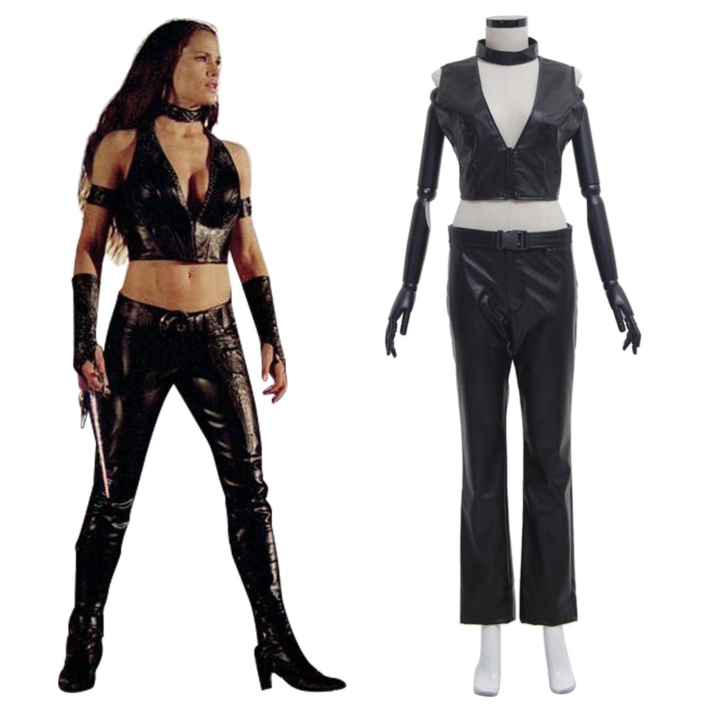 Daredevil Elektra Cosplay Costume Affleck Garner Outfits Uniform Black Suit - Coscosmos