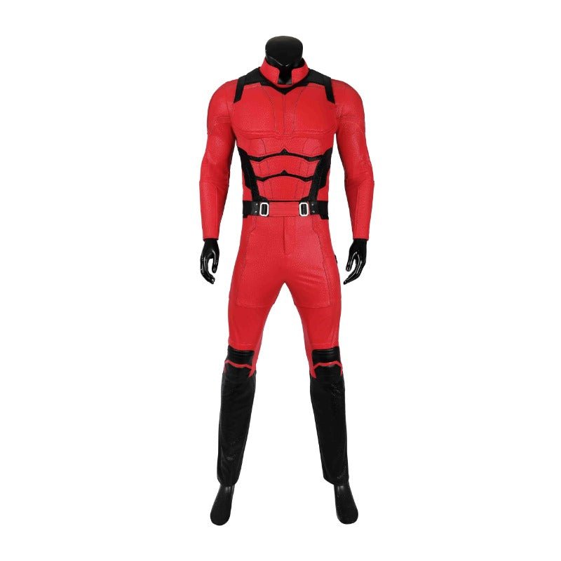 Daredevil Red Leather Cosplay Costume Matt Murdock Battle Suit Halloween Full Set - Coscosmos