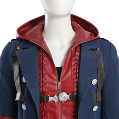 Devil May Cry 4 Nero Full Cosplay Costume Set - Official Replica Outfit with Red Queen & Blue Rose