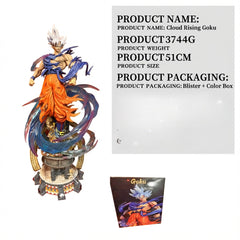 Dragon Ball Cloud-Origins Wukong Dual-Head Sculpture: UI Goku & Gogeta PVC Figure