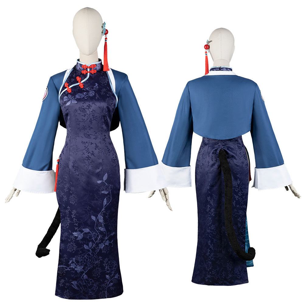 Blue Archive Kaguya Qipao Cosplay Dress - Anime Game Costume - Halloweez