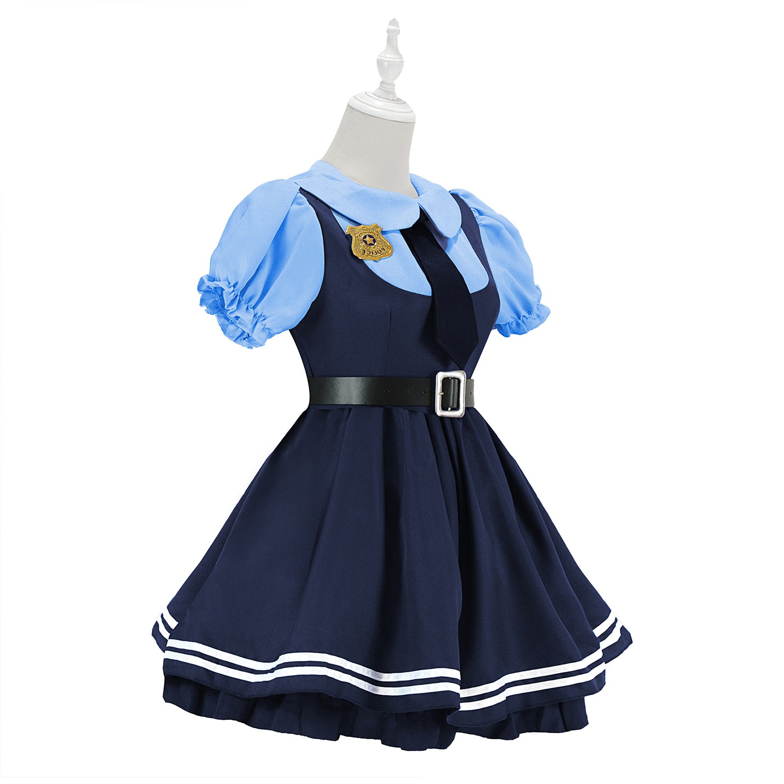Zootopia 2 Officer Judy Hopps Cosplay Costume - Short Sleeve Dress Full Set Ready to Ship - Halloweez