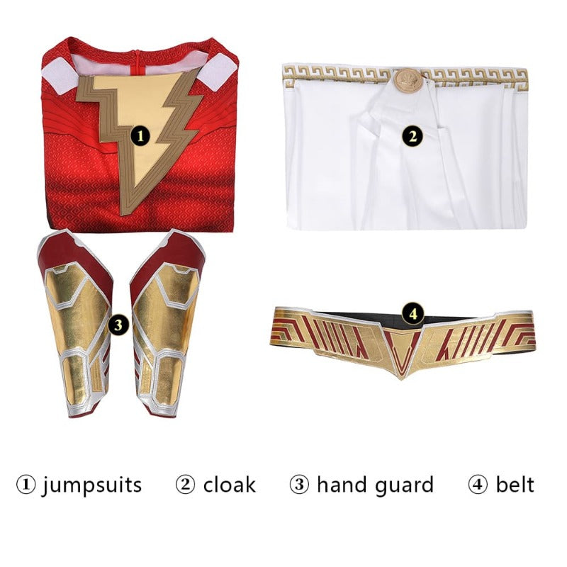 Halloweez Shazam Cosplay Costume for Adults - Perfect for Halloween Parties