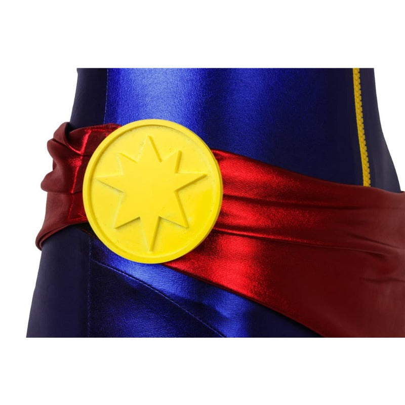 Halloweez Captain Marvel Cosplay Costume - Avengers Themed Jumpsuit for Halloween
