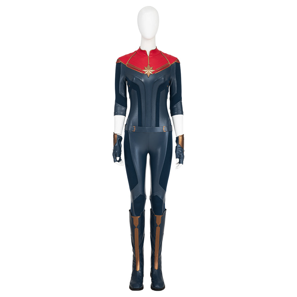 Halloweez Captain Marvel II Carol Danvers Battle Suit Cosplay Costume Set