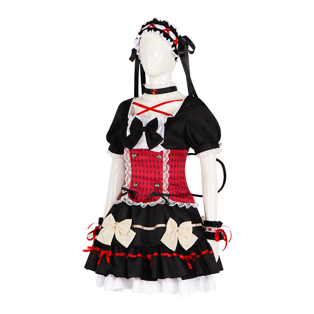 Horror Game Death Mansion Cosplay Costume Lolita Dress Maid Outfit Halloween Party Costume