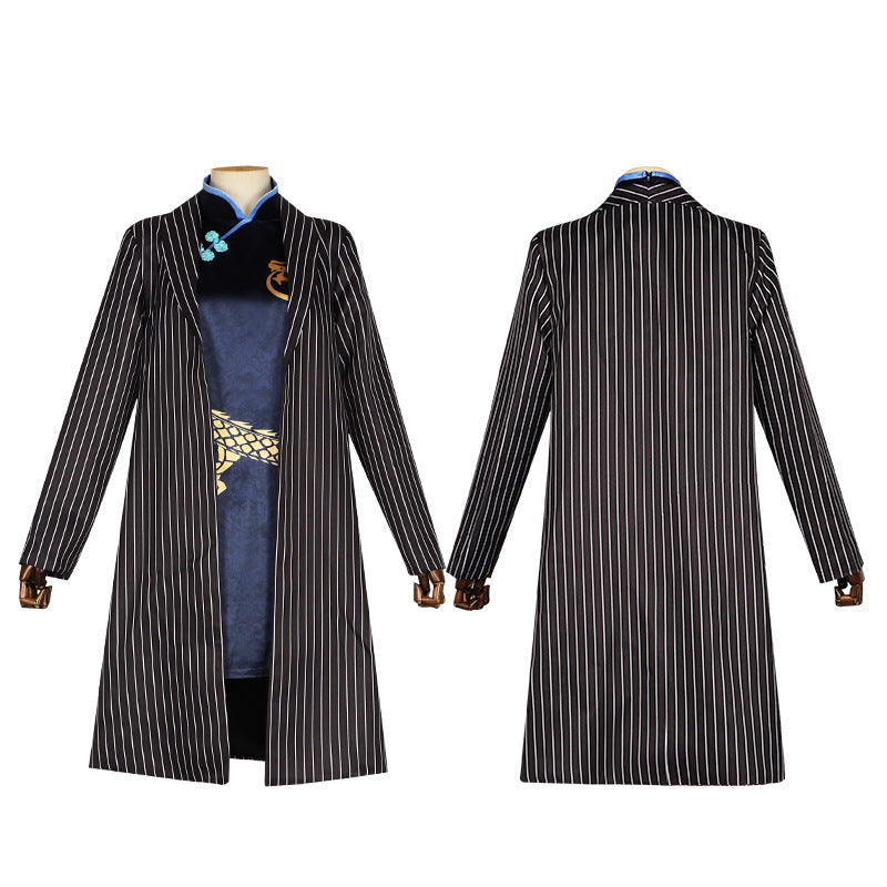 Blue Archive Hifumi Cosplay Costume - Blue Archive碧蓝档案蔚蓝cos服妃咲COSPLAY旗袍西裝外風衣服套裝 - Halloweez