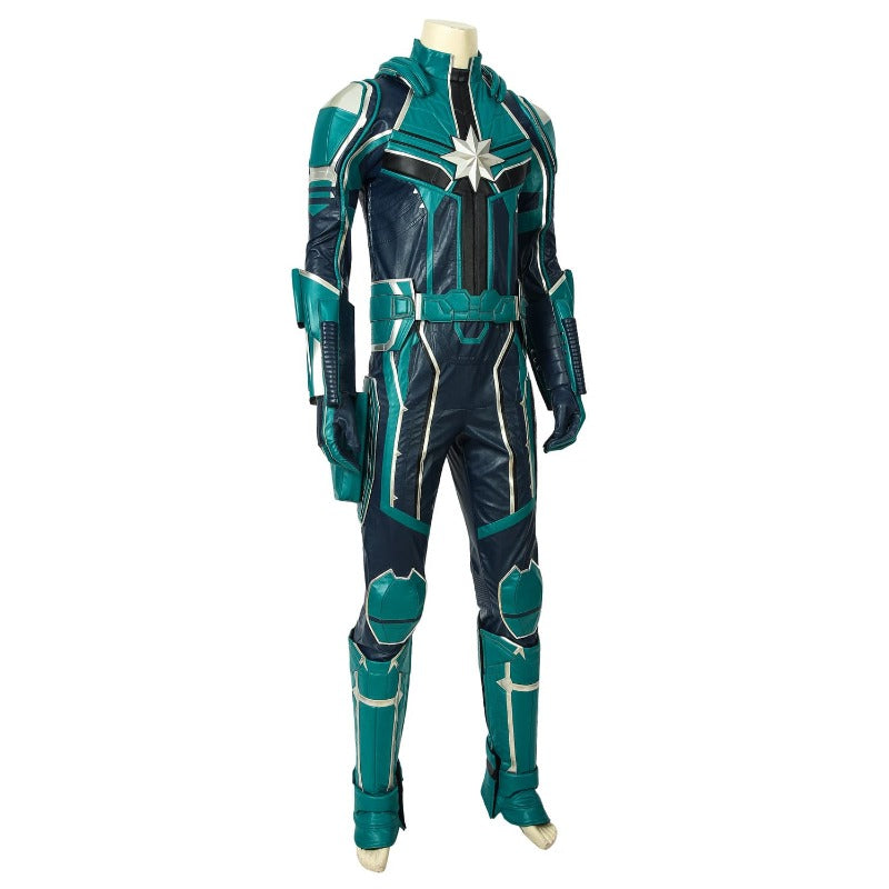 Halloweez Star Force Captain Marvel Cosplay Costume - High-Quality PU Leather