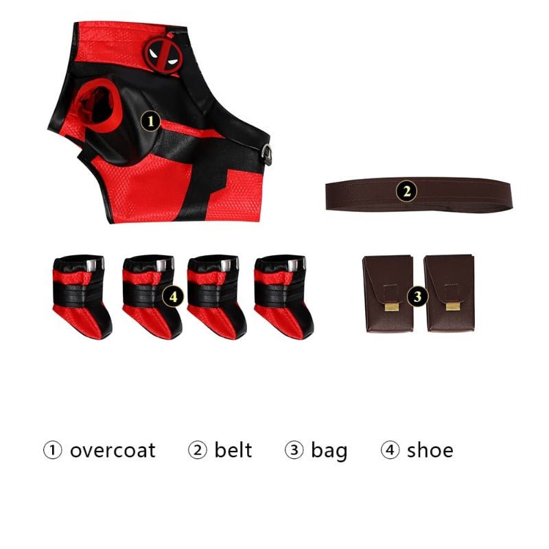 Deadpool Dog Cosplay Costume - Superhero Pet Outfit for Halloween & Parties - Coscosmos