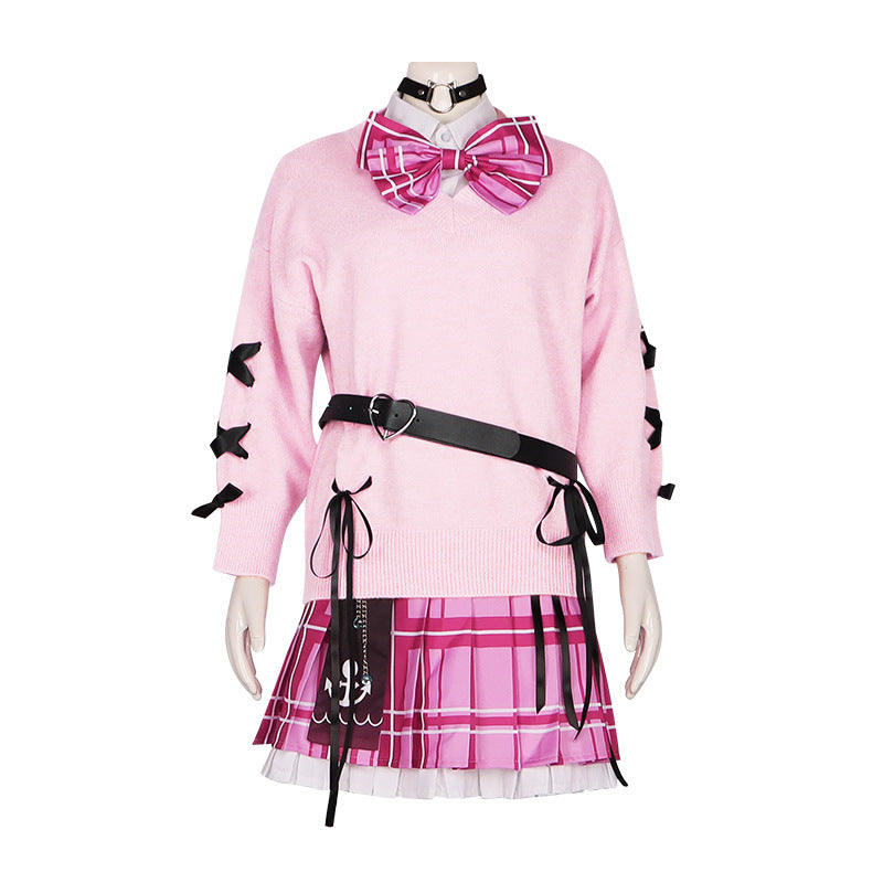 Virtual Streamer VTuber Minato Aqua Sweater-Style Dress Women's Set Game Anime Cosplay Costume