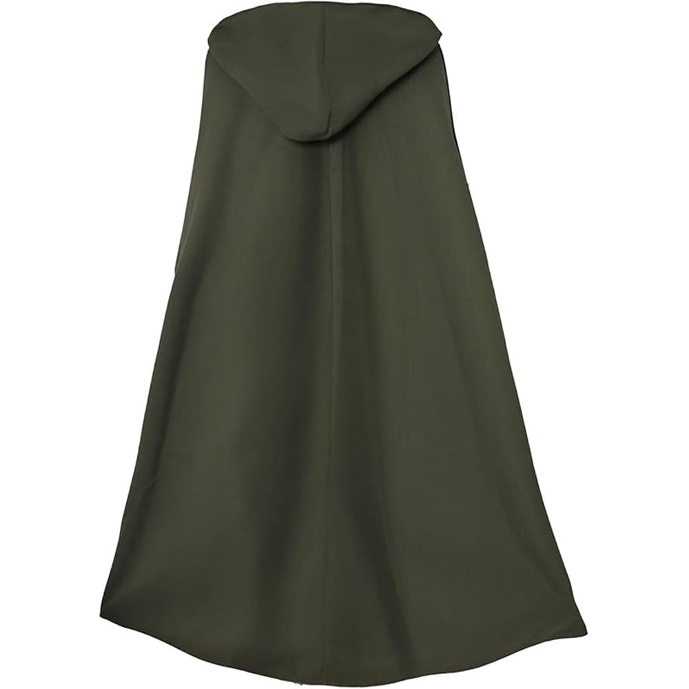 Custom Medieval Cloak with Leaf Necklace Brooch - Performance Costume - Halloweez