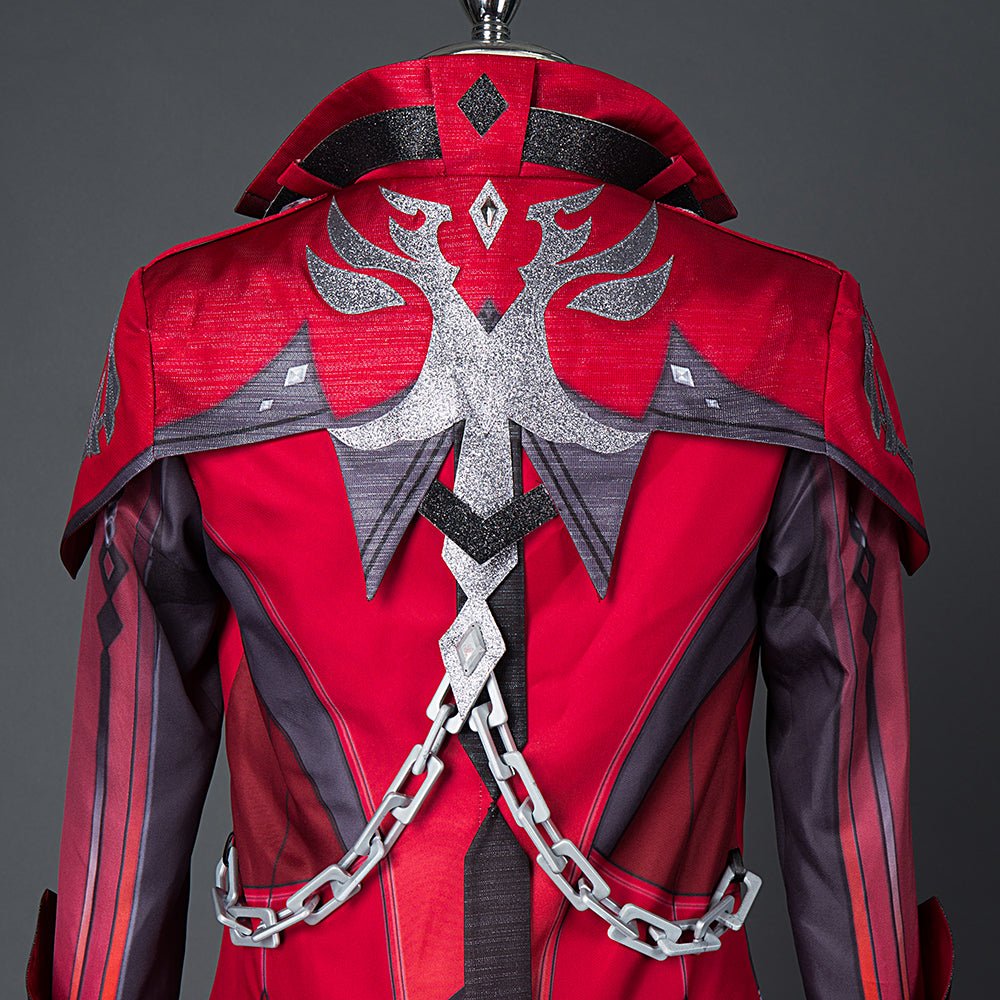 Delve into the Night with the Diluc Crimson Evening Cosplay Costume - Genshin Impact - Coscosmos