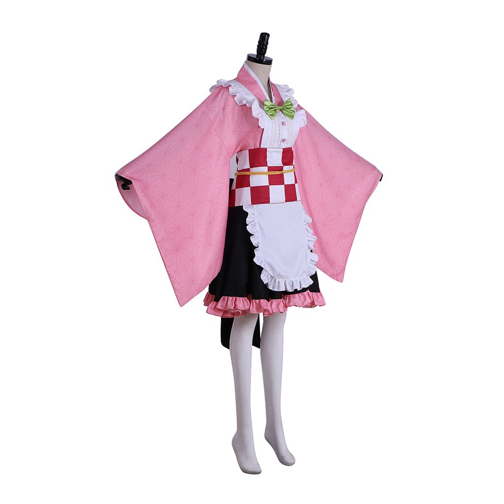 Demon Slayer Kamado Nezuko Maid Cosplay Costume | Anime - Inspired Fancy Dress - Coscosmos