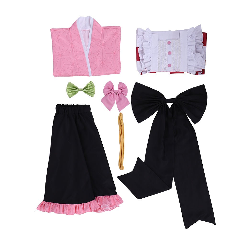 Demon Slayer Kamado Nezuko Maid Cosplay Costume | Anime - Inspired Fancy Dress - Coscosmos