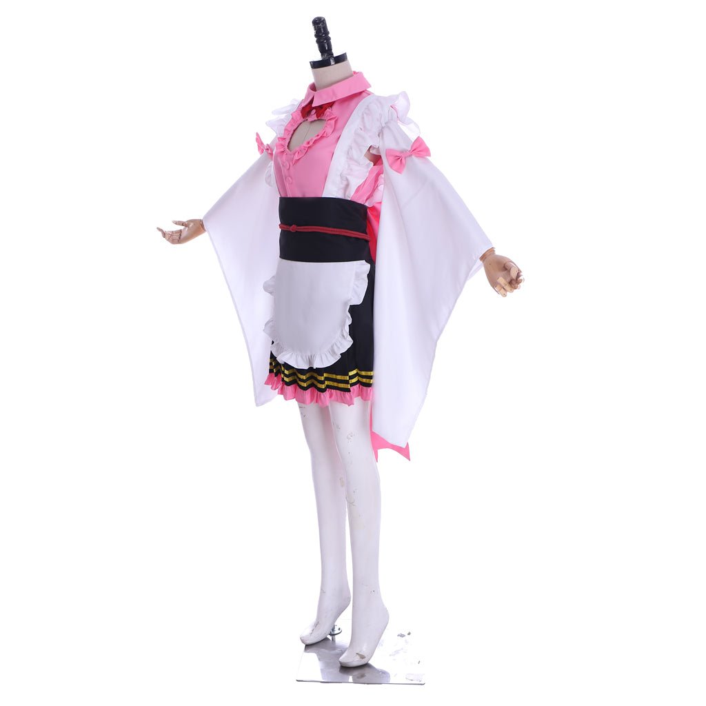 Demon Slayer Kanroji Mitsuri Maid Outfit Cosplay Costume - Coscosmos