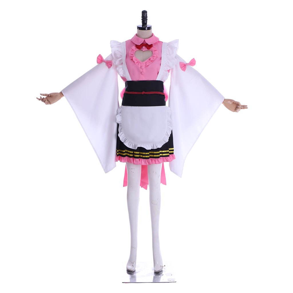 Demon Slayer Kanroji Mitsuri Maid Outfit Cosplay Costume - Coscosmos