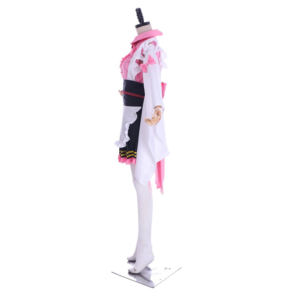 Demon Slayer Kanroji Mitsuri Maid Outfit Cosplay Costume - Coscosmos