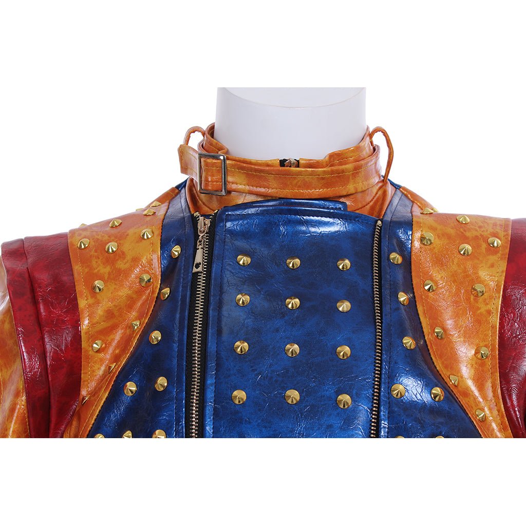 Halloweez Descendants 2 Cosplay Costume - Men and Kids Punk Leather Jacket with Studded Coat - Halloweez