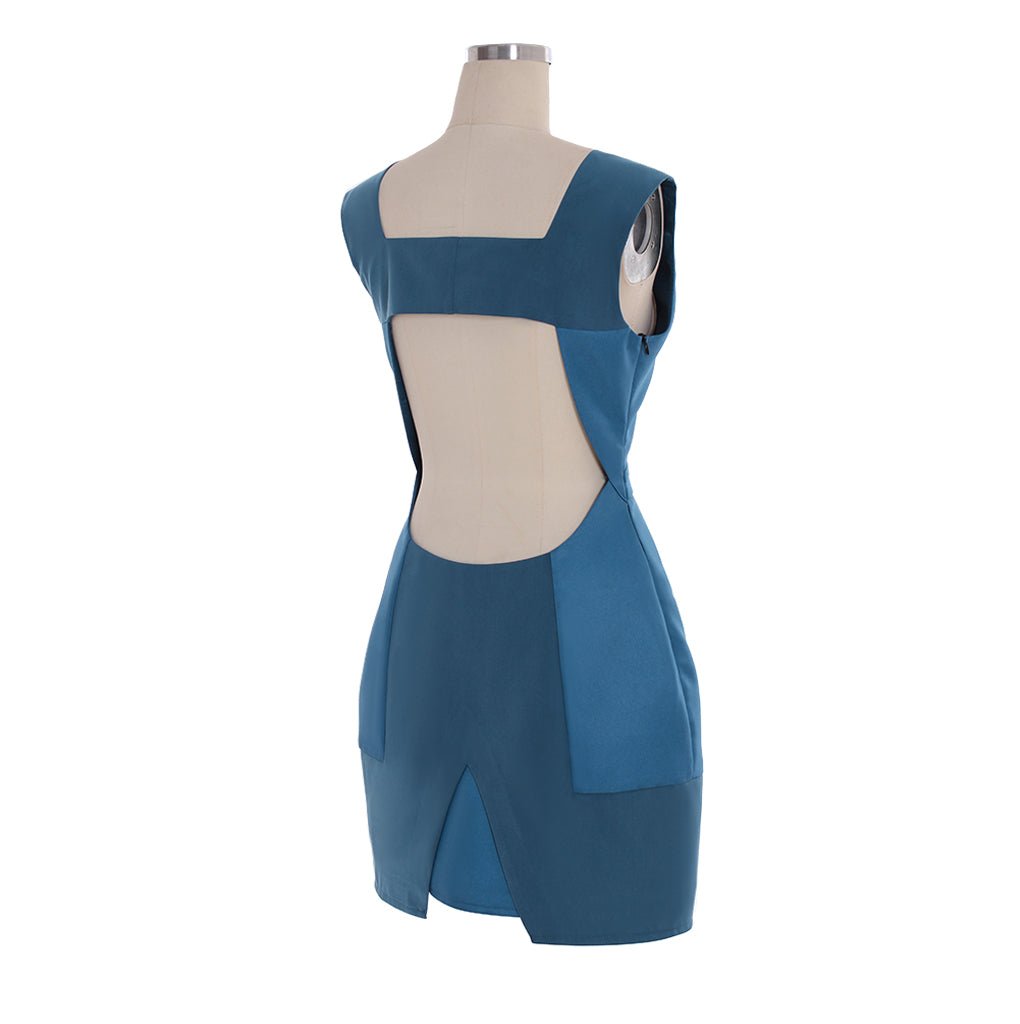 Detroit: Become Human Chloe Cosplay Costume | Custom - Made Blue Dress Full Set Outfit - Coscosmos