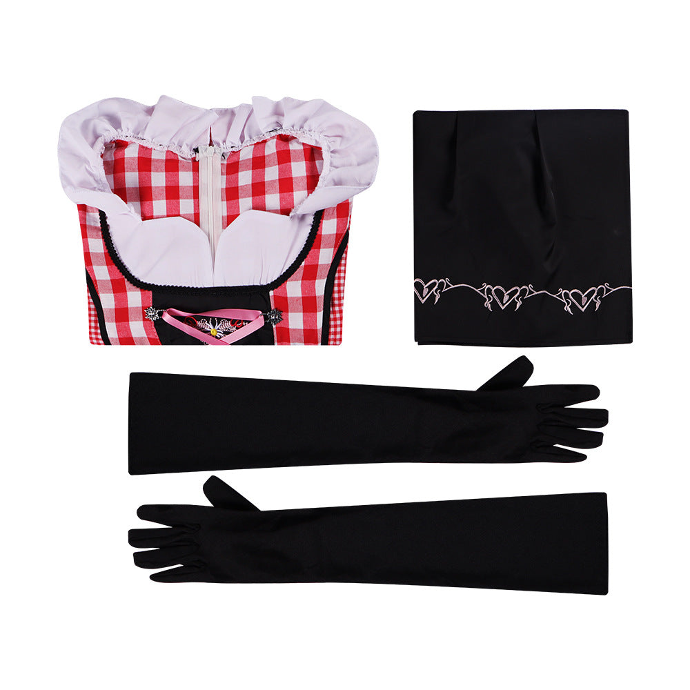 Munich Oktoberfest Maid Outfit Cosplay Costume Bavarian Ethnic Dress Beer Festival Clothing - Halloweez