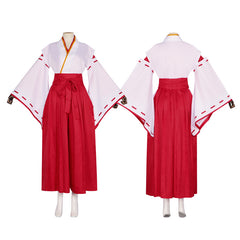 Genshin Impact Inazuma Shrine Maiden HANACHIRU Cosplay Costume Full Set - Role-Playing Anime Game Kendo Outfit - Halloweez
