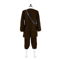 Pirates of the Caribbean Jack Sparrow Cosplay Costume Full Set for Halloween Role Play - Halloweez