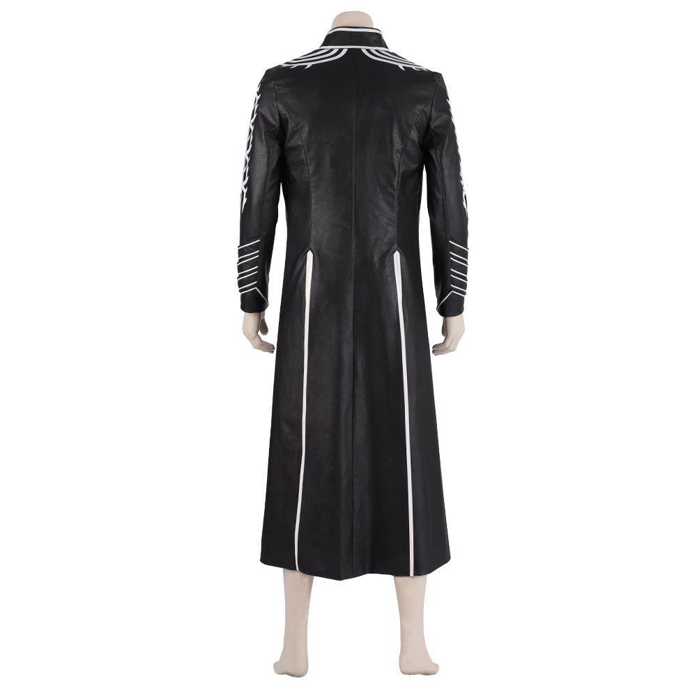 Devil May Cry 5 Vergil Cosplay Trench Coat, Men Full Set Halloween Cosplay Costume for Game Character Outfit - Halloweez