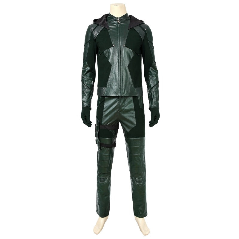 Costume de cosplay de la saison 8 d'Oliver Queen - Costume final de Green Arrow pour Halloween