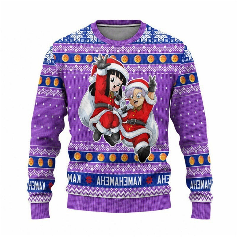 New Demon Slayer 3D Print Casual Loose Fit Christmas Sweatshirt - Halloweez