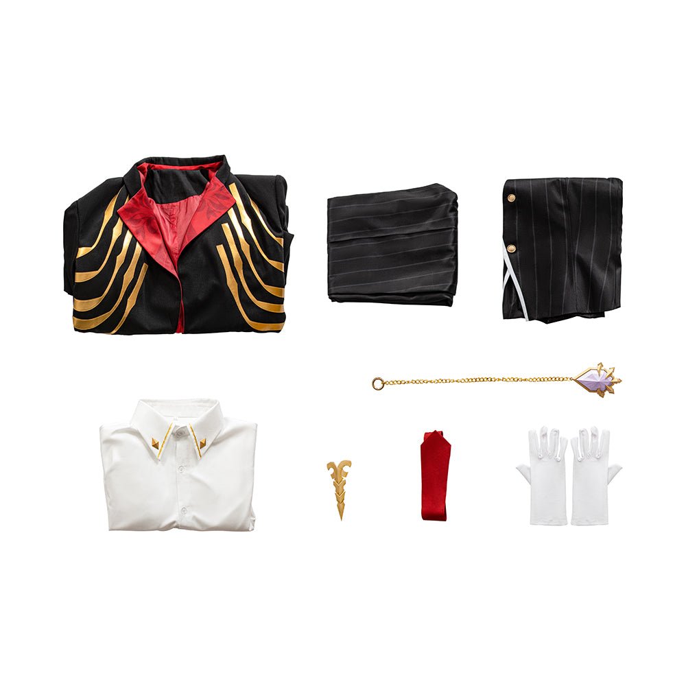 Disfraz de Duke Inferno Ifrit Costume, Honkai Star Rail Game Cosplay Outfit with Crown - Coscosmos