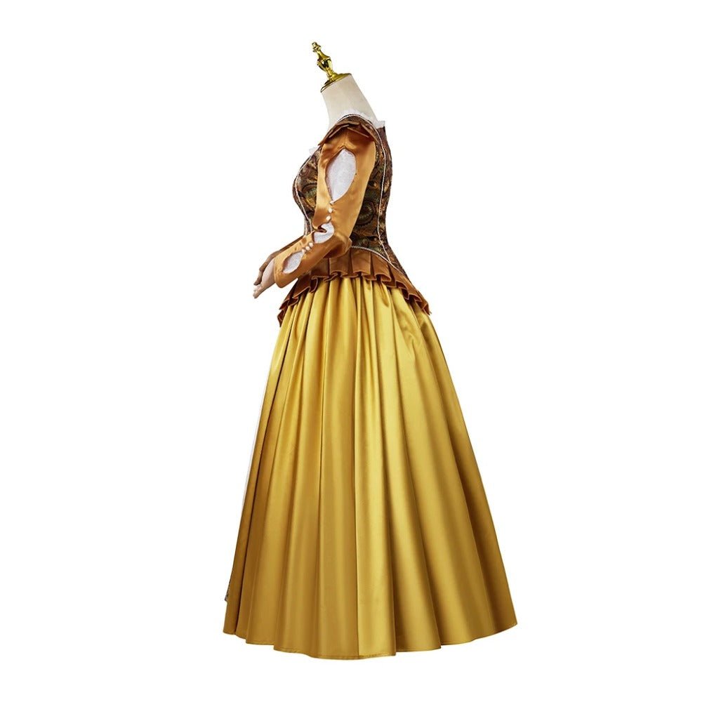 Duchess Anna Henrietta Cosplay Costume | Victorian Golden Court Gown | Custom Made Halloween Dress - Coscosmos