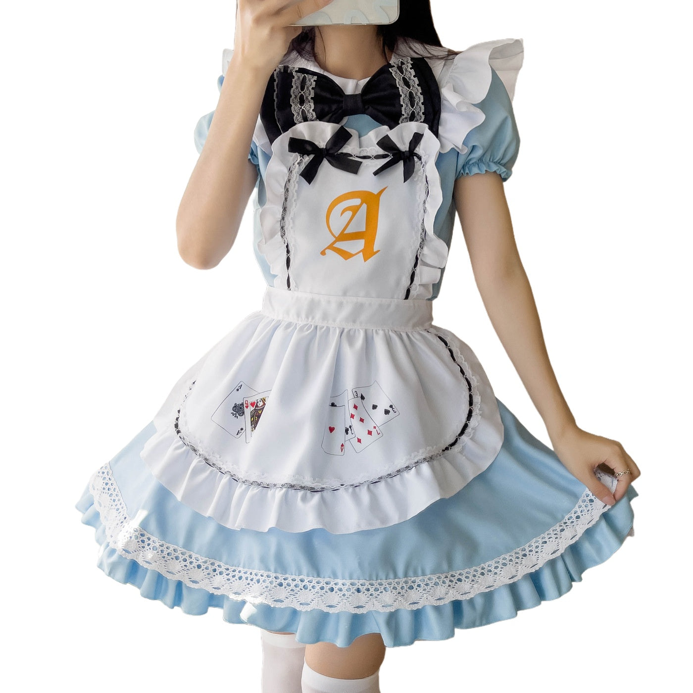 Alice in Wonderland Playing Card Maid Cosplay Costume Official Outfit