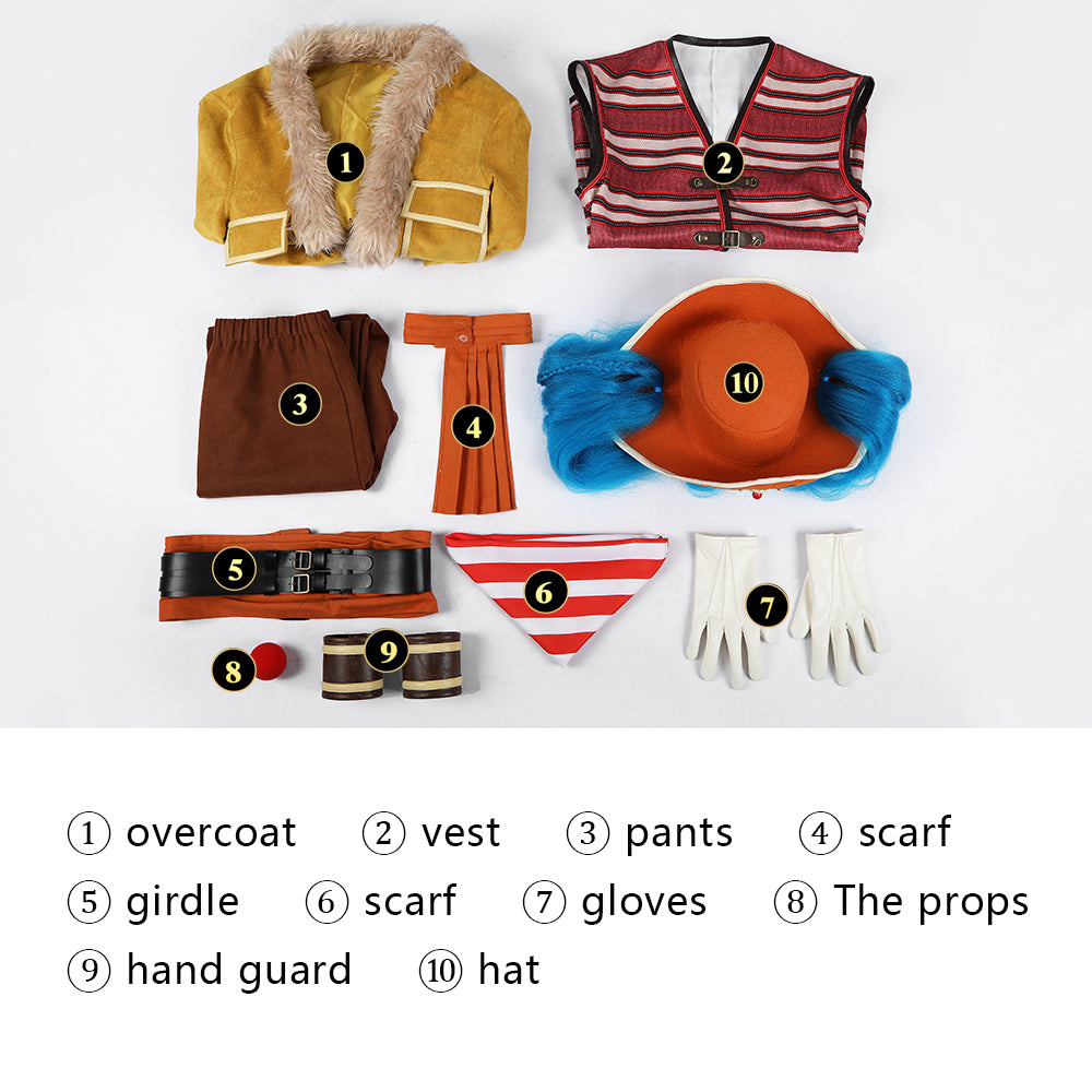 One Piece Buggy the Clown Cosplay Costume - Halloweez