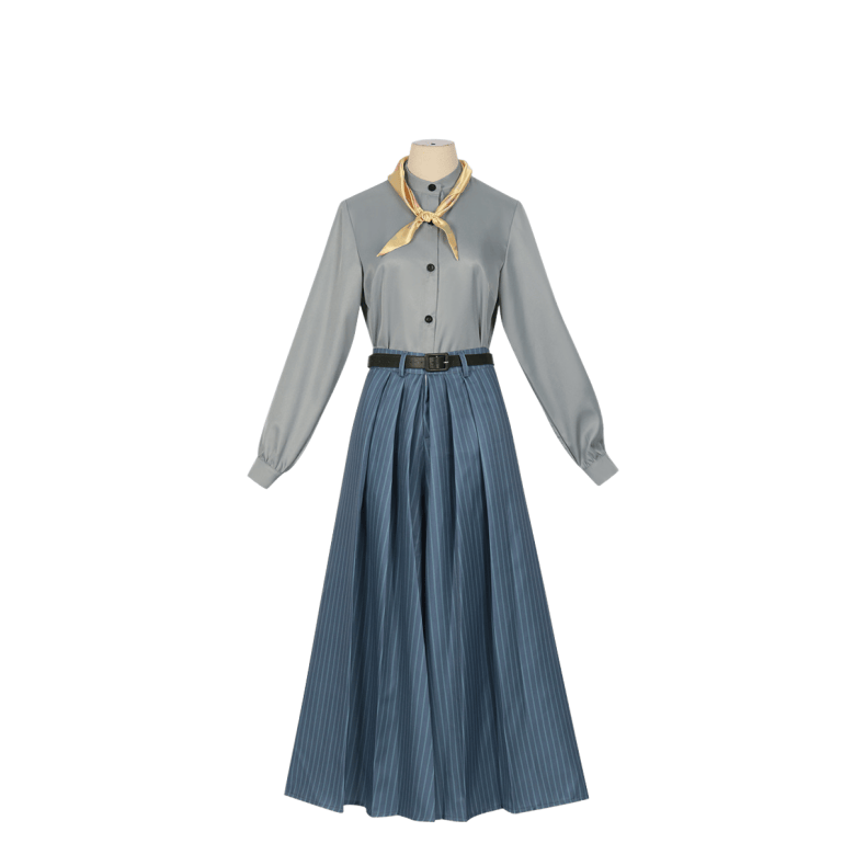 Demon Slayer Cosplay Costume Tokito Muichiro Kimono Wig Accessories Full Set Role Play Outfit Halloween Anime Cosplay - Halloweez