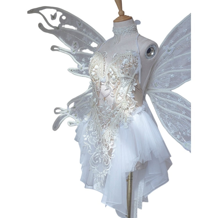 Pearl Bodysuit Exotic Style Fairy Angel Dress for EDC and Cosplay - Halloweez