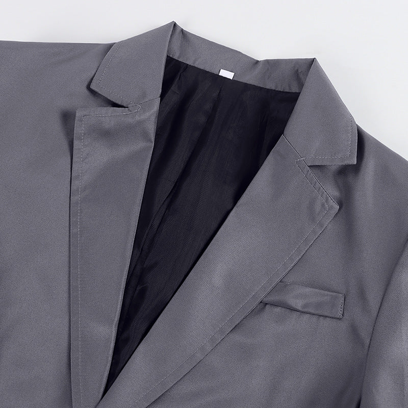 Grey Clown Cosplay Suit: Halloween Joker 2 Deluxe Costume Set - Halloweez