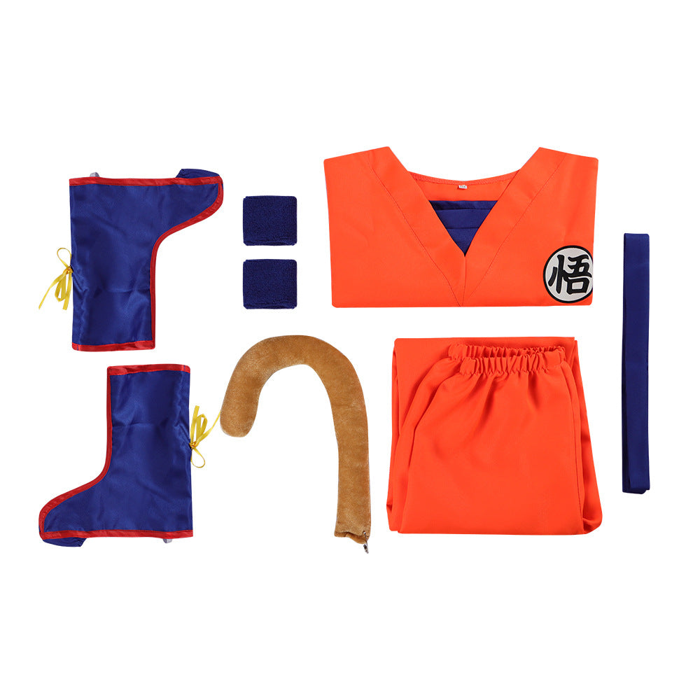 Halloween COS Costume Dragon Ball Super Saiyan Son Goku Children's Performance 2D Anime Costume - Halloweez