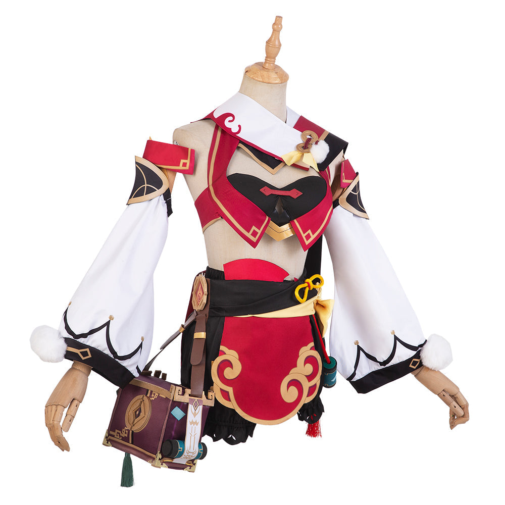 Disfraz de cosplay de Halloween de Yanfei: atuendo inspirado en Genshin Impact de alta calidad para entusiastas del anime