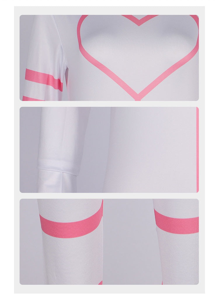 Hell's Hotel Angel Dust Cosplay Jumpsuit Halloween Costume - Hazbin Hotel Anime Outfit - Halloweez